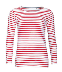 Sol's 1403 Ladies Marine Long Sleeve Stripe T-Shirt
