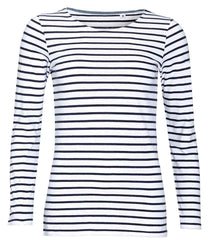 Sol's 1403 Ladies Marine Long Sleeve Stripe T-Shirt