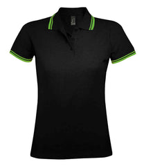 Sol's 10578 Ladies Pasadena Tipped Cotton Pique Polo Shirt