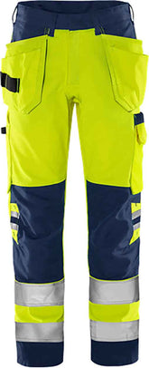 Fristads High vis Green craftsman trousers class 2 2641 GPLU