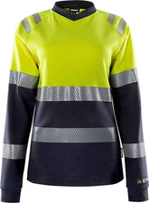 Fristads Flamestat high vis long sleeve t-shirt woman class 1 7108 TFL