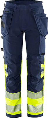 Fristads High vis Green craftsman stretch trousers class 1 2643 GSTP