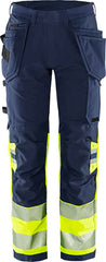 Fristads High vis Green craftsman stretch trousers class 1 2643 GSTP