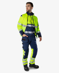 Fristads High vis Green craftsman stretch trousers class 1 2643 GSTP