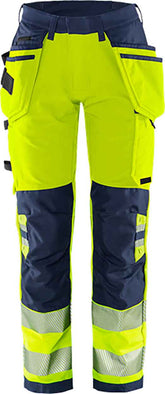 Fristads High vis Green craftsman stretch trousers woman class 2 2664 GSTP