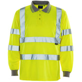 Supertouch H103 Hi Vis Long Sleeve Bird Eye Polo Shirt