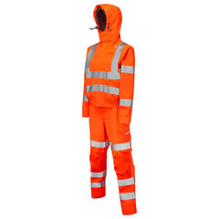 Leo Honeychurch EcoViz 10KX Performance+ Women's Breathable 2-Part Coverall Orange