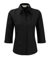 Russell Collection 926F Ladies 3/4 Sleeve Poplin Shirt