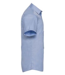 Russell Collection 963M Short Sleeve Herringbone Shirt