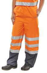 Beeswift BET Belfry Breathable Two Tone Hi-Viz Overtrouser