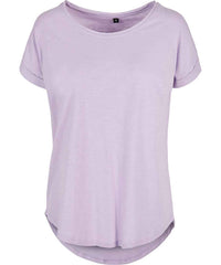 Build Your Brand BY036 Women's long slub tee