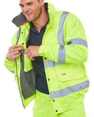 Beeswift CBJFL Hi Viz Fleece Lined Bomber Jacket