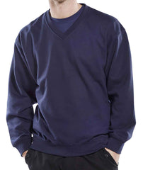 Beeswift CLVPCS Lightweight V-Neck Polycotton Sweat