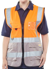 Beeswift HVWCTT Two Tone Executive Waistcoat