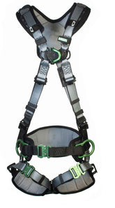 Msa MSA1020654 V-Fit Back/Chest/Hip D-Ring Bayonet Harness W/ W Belt
