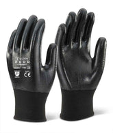Beeswift NDGFCBL Nitrile Fully Coated Polyester Glove Black