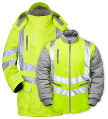 PULSAR P487 7-in-1 Hi-viz Storm Coat c/w Interactive Body Warmer