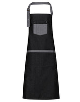 Premier PR127 Domain contrast denim bib apron