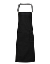 Premier PR134 District waxed-look denim bib apron