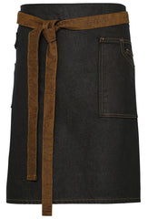 Premier PR135 Division waxed-look denim waist apron
