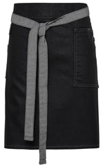 Premier PR135 Division waxed-look denim waist apron