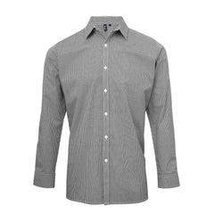 Premier PR220 Microcheck (Gingham) long sleeve cotton shirt