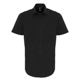 Premier PR246 Stretch fit cotton poplin short sleeve shirt
