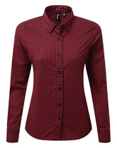 Premier PR352 Women's Maxton check long sleeve shirt