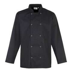 Premier PR665 Studded front long sleeve chef's jacket