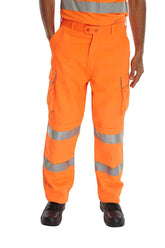 Beeswift RST Rail Spec Work Trousers Hi-Viz Orange