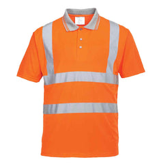 Portwest RT22 Hi-Vis Short Sleeved Polo Shirt GO/RT