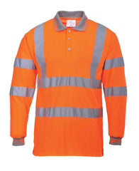 Portwest S277 Hi-Vis Long Sleeved Polo Shirt