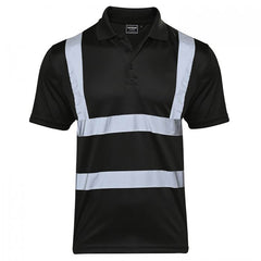 Supertouch H126Hi Vis Black Bird Eye Polo Shirt