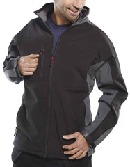 Beeswift SSJTTBLGY Soft Shell Jacket Two Tone Black/Grey
