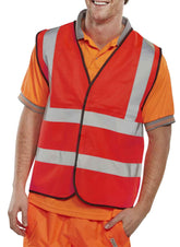Beeswift WCENGRE Hi-Viz Waistcoat Red