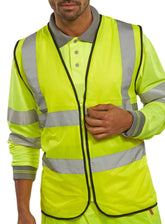 Beeswift WCENGSYZ Zip Fasten Hi Vis Vest