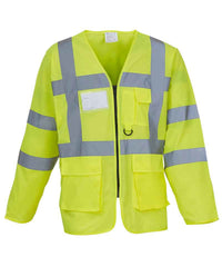 Yoko YK014 Hi-vis executive long sleeve waistcoat (HVJ800)