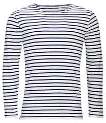Sol's 1402 Marine Long Sleeve Stripe T-Shirt