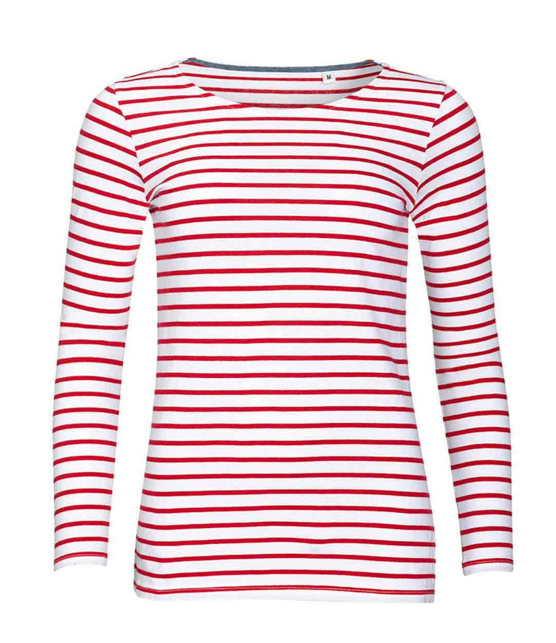 Sol's 1403 Ladies Marine Long Sleeve Stripe T-Shirt