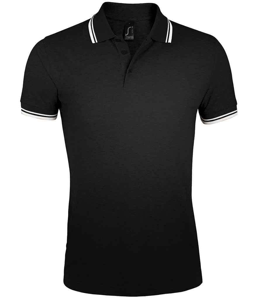 Sol's 10577 Pasadena Tipped Cotton Pique Polo Shirt