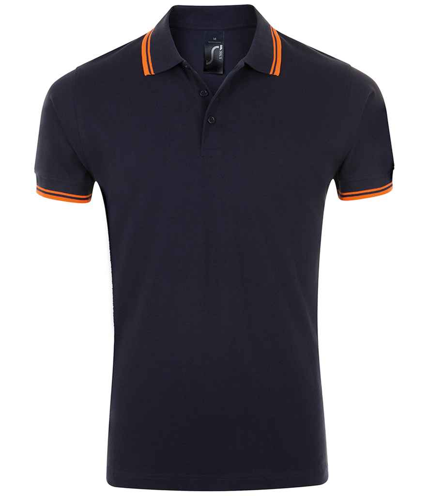 Sol's 10577 Pasadena Tipped Cotton Pique Polo Shirt