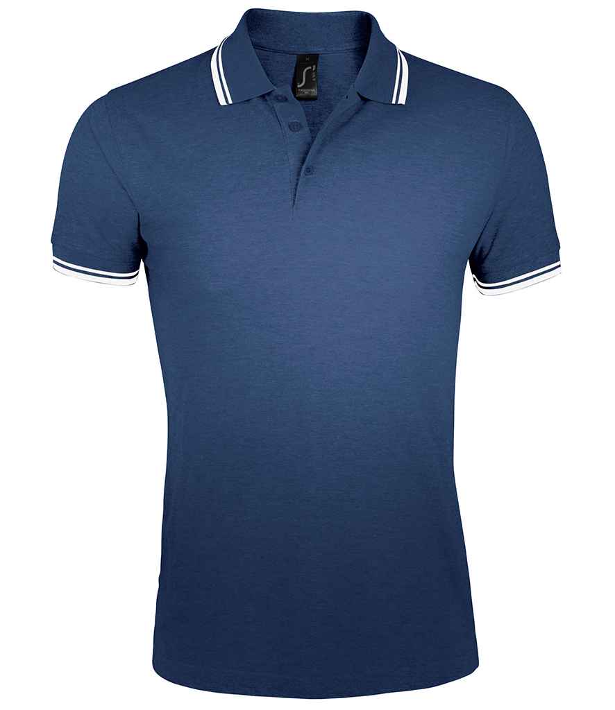 Sol's 10577 Pasadena Tipped Cotton Pique Polo Shirt