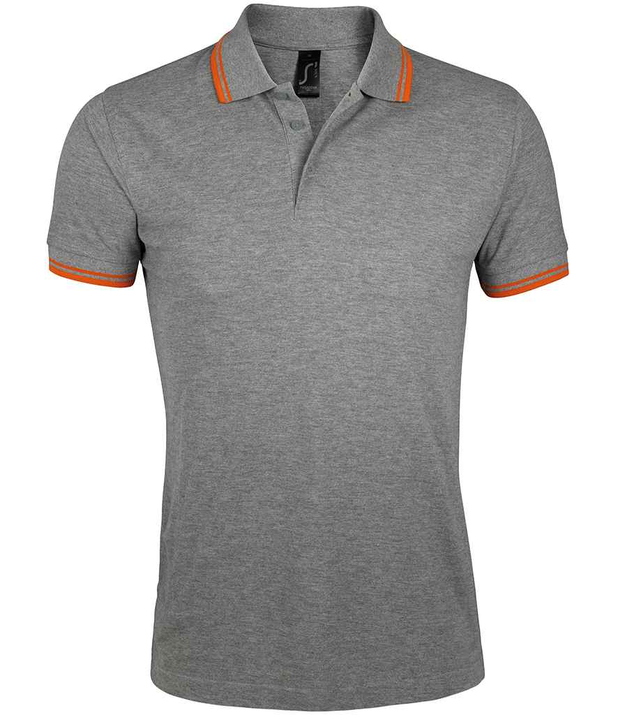 Sol's 10577 Pasadena Tipped Cotton Pique Polo Shirt