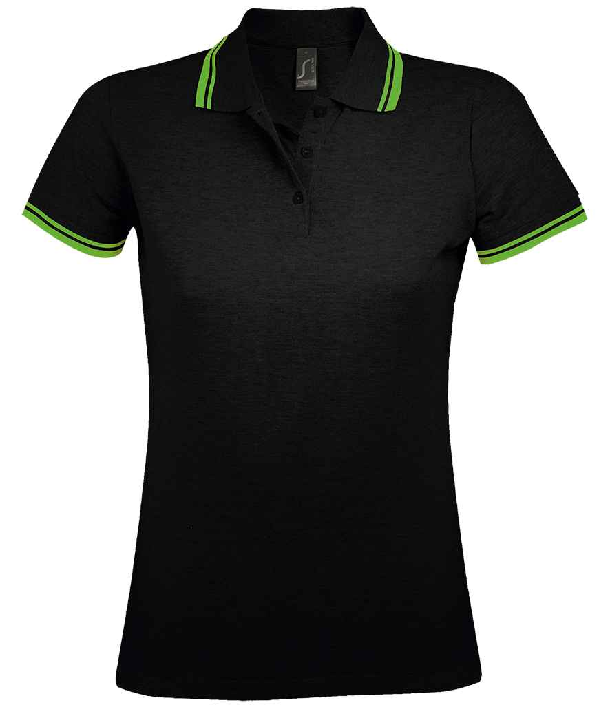 Sol's 10578 Ladies Pasadena Tipped Cotton Pique Polo Shirt