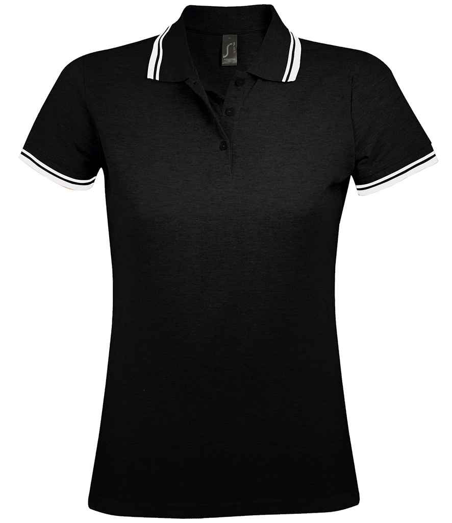 Sol's 10578 Ladies Pasadena Tipped Cotton Pique Polo Shirt