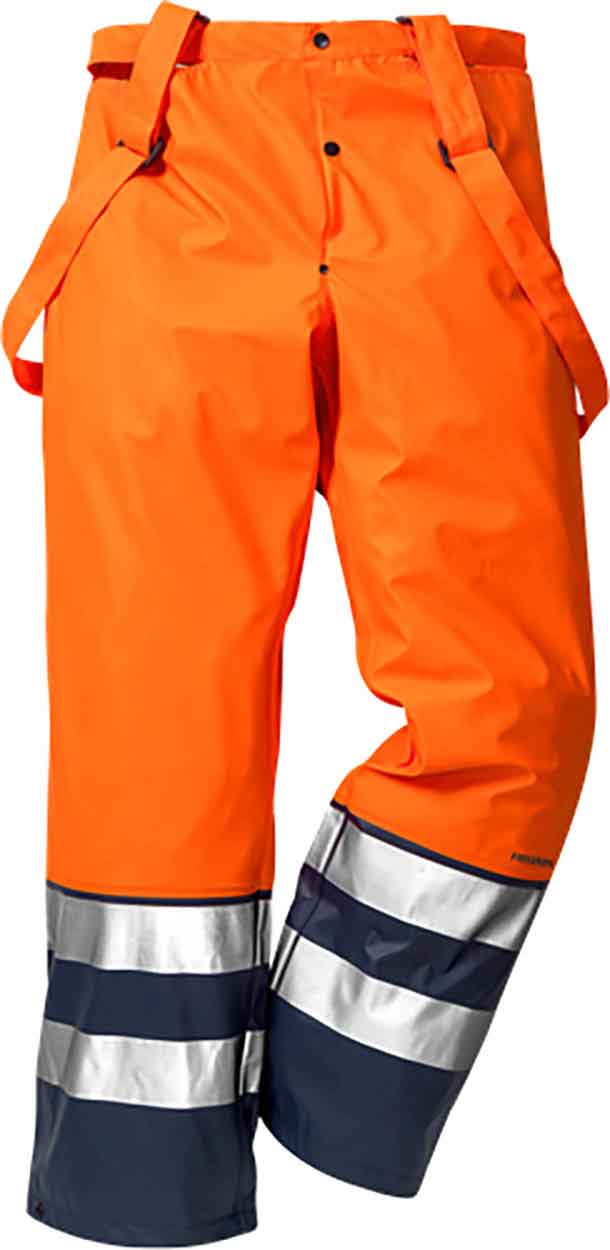 Fristads 111376 High vis rain trousers cl 2 2625 RS