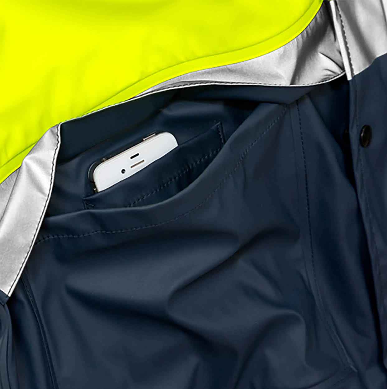 Fristads 114041 High vis rain jacket cl 3 4624 RS