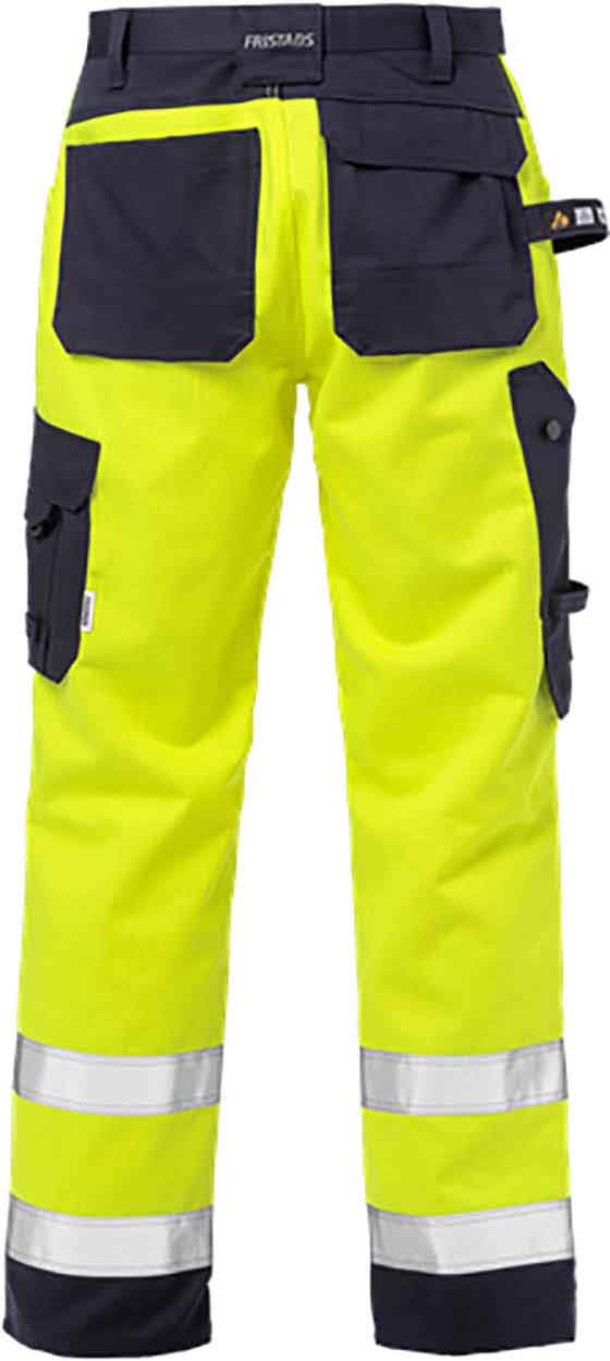 Fristads Flame high vis craftsman trousers cl 2 2584 FLAM