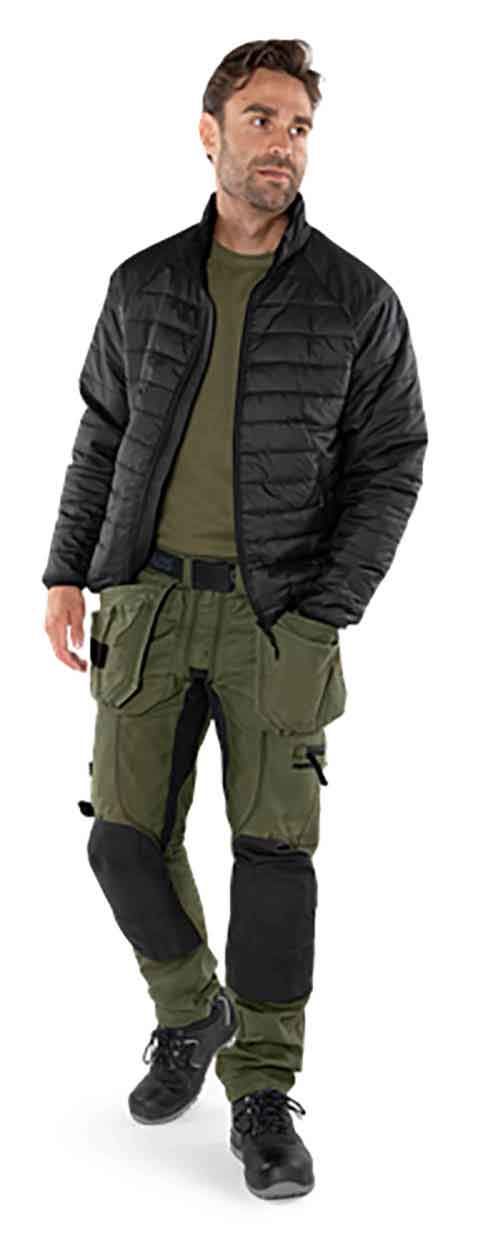 Fristads Green quilted jacket 4101 GRP