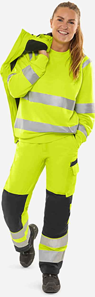 Fristads High vis Green trousers woman class 2 2642 GPLU